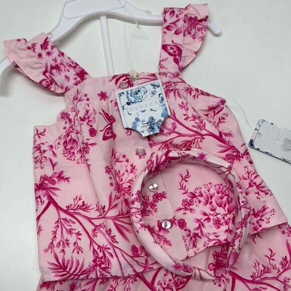 🔥btween  Pink Floral Kids Matching Set girls Sz 2T New - Picture 2 of 4